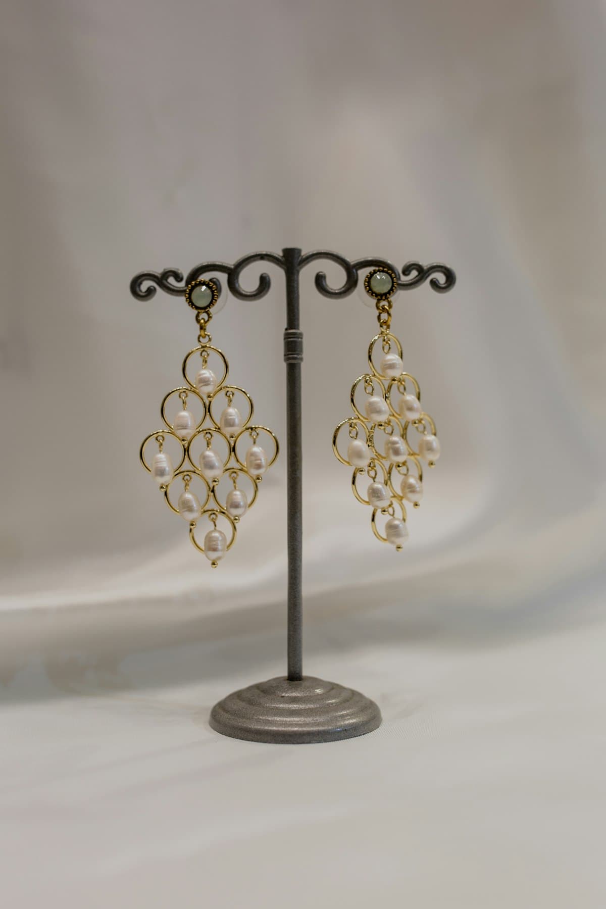 Pearl Cluster Earrings